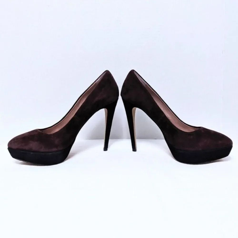 VINCE CAMUTO Ritz Suede Two-Tone Platform Heels 6.5 - Picture 4 of 9